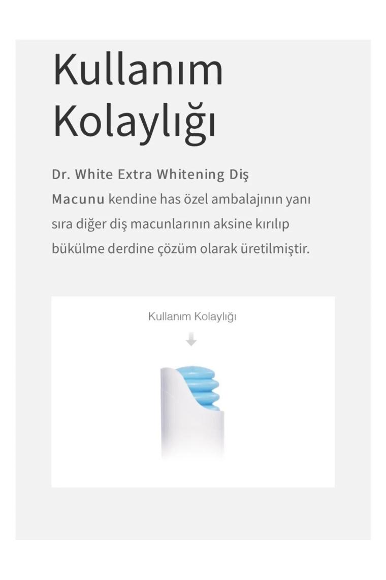 Dr. White Diş Macunu - Extra Whitening - 100 ml