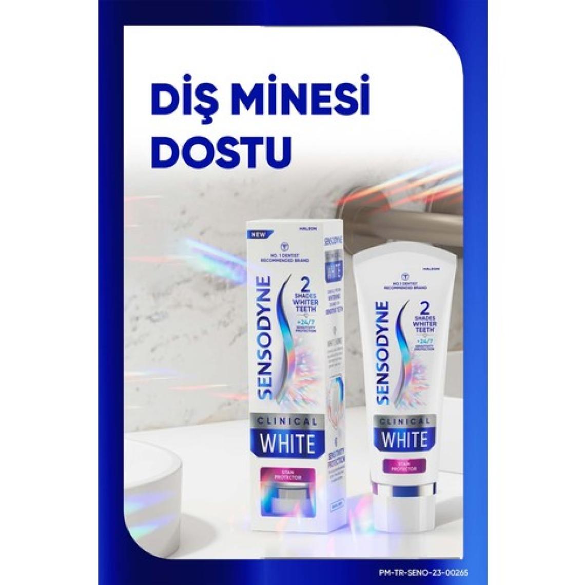 Sensodyne Klinik Beyazlık Çay, Kahve ve Tütün Lekelerine Karşı Diş Macunu 75 ml