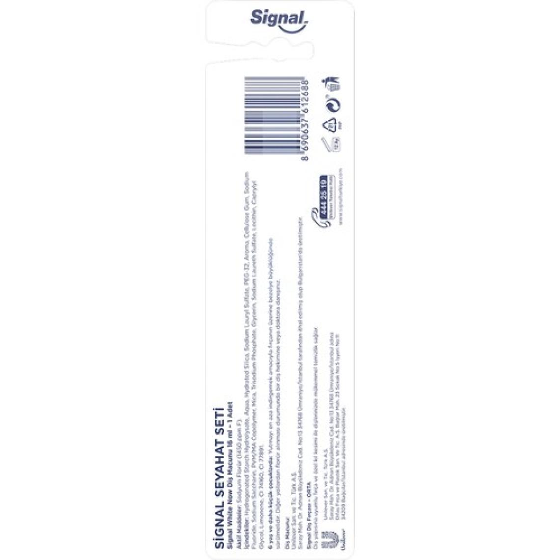Signal White Now Seyahat Seti Diş Macunu 16 ml + Diş Fırçası
