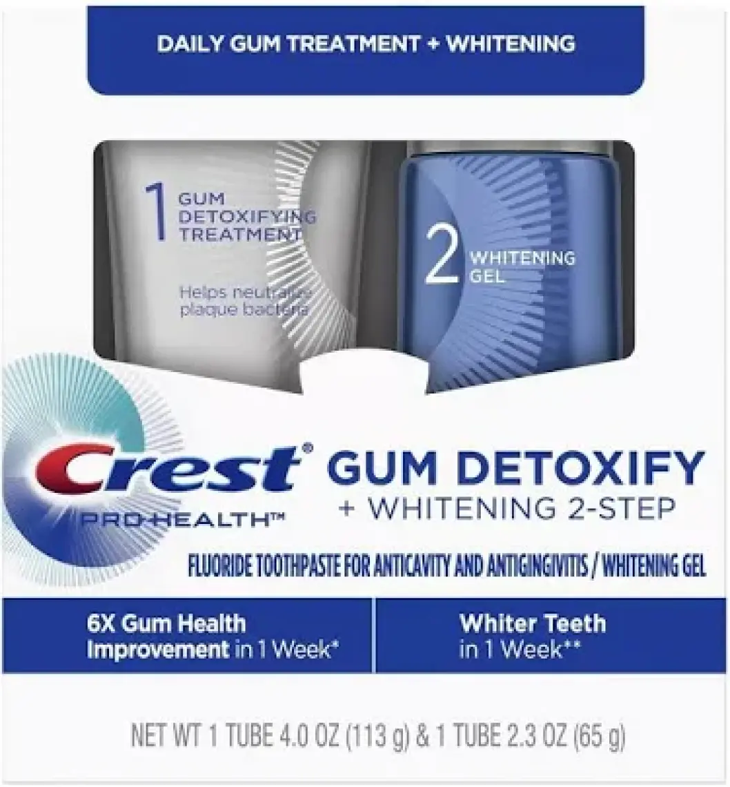 Crest Gum Detoxıfy Pro Health Whıtenıng 2-Step Diş Beyazlatma Seti 113GR 65GR