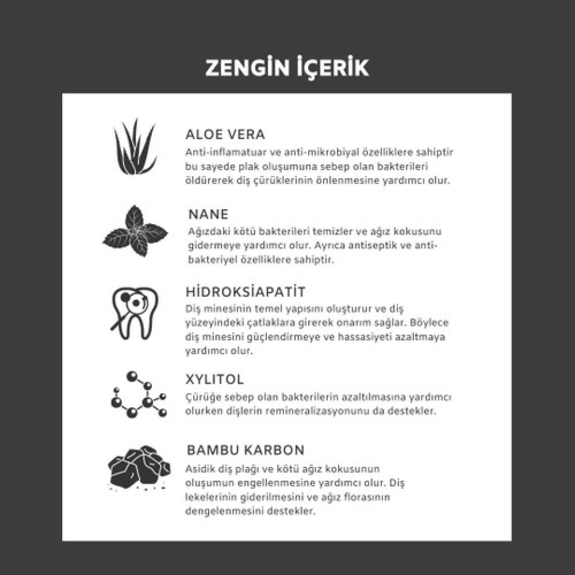 Zubio Aktif Karbonlu Beyazlatıcı Diş Macunu, 75 Gr