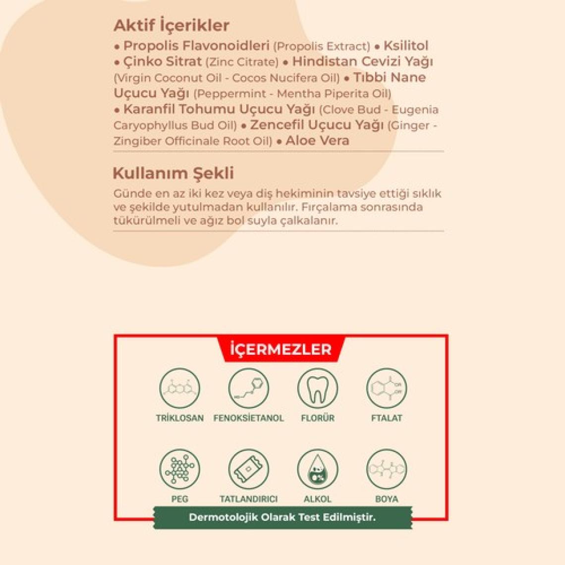 Momwell Organik Florürsüz Diş Macunu Komple Ağız Bakım  75 gr