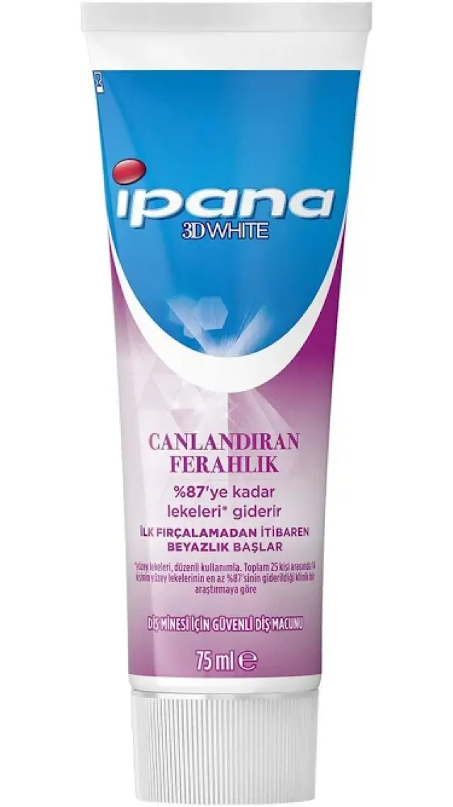 Ipana 3 Boyutlu Beyazlık Diş Macunu Canlandıran Ferahlık 75 ml x 2