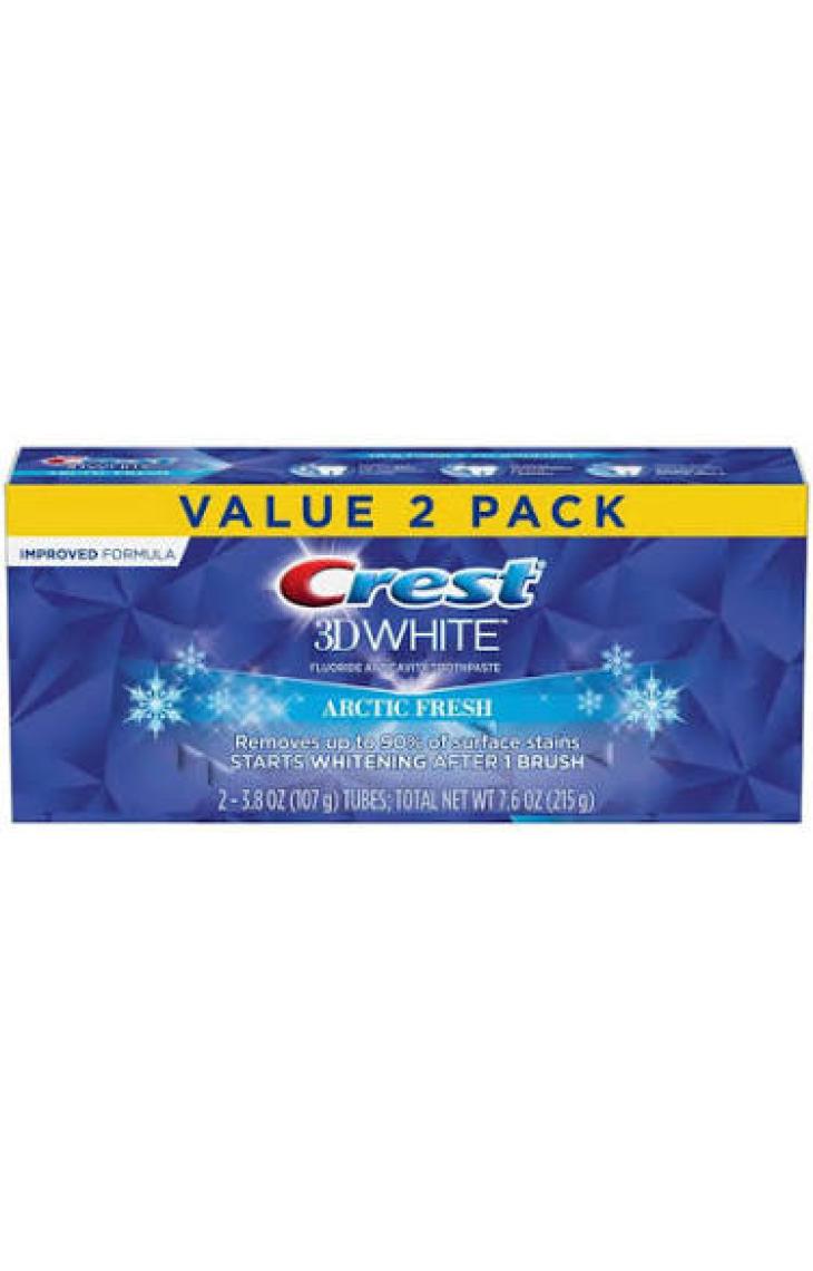 Crest 3d White Arctic Fresh Diş Diş Macunu 2'Li Paket 3.8 Oz (107g) Toplam 7.6 Oz (215g)