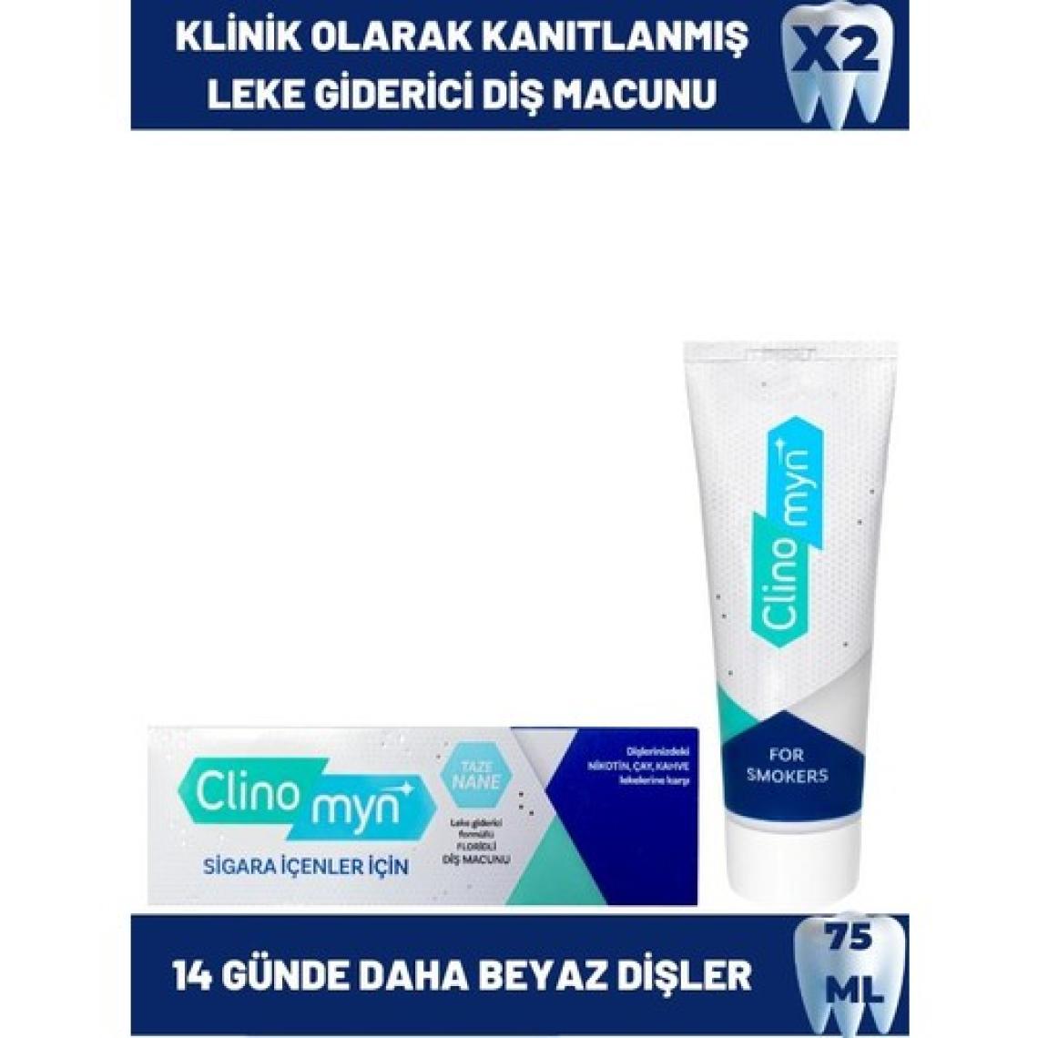 Clinomyn Diş Macunu Sigara İçenlere 75 ml Smokers 2 Paket