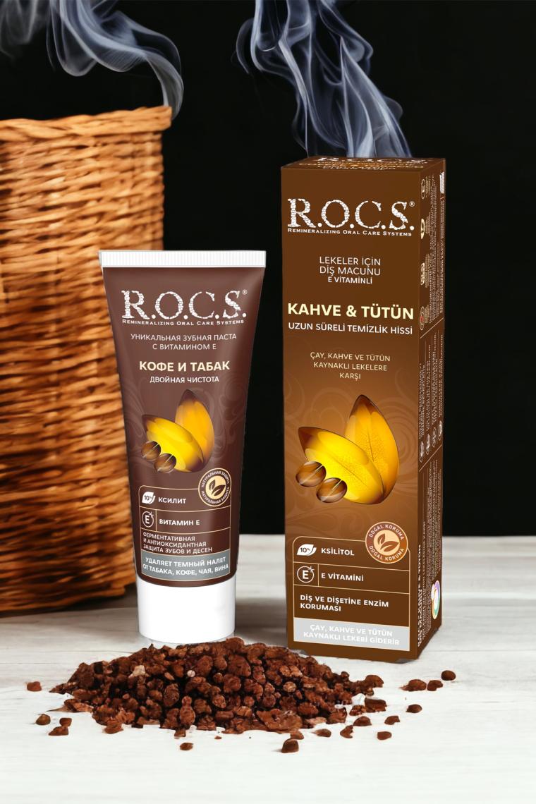 R.O.C.S. Coffee-Tobacco Kahve Tütün Lekelere Karşı 60 ml Diş Macunu