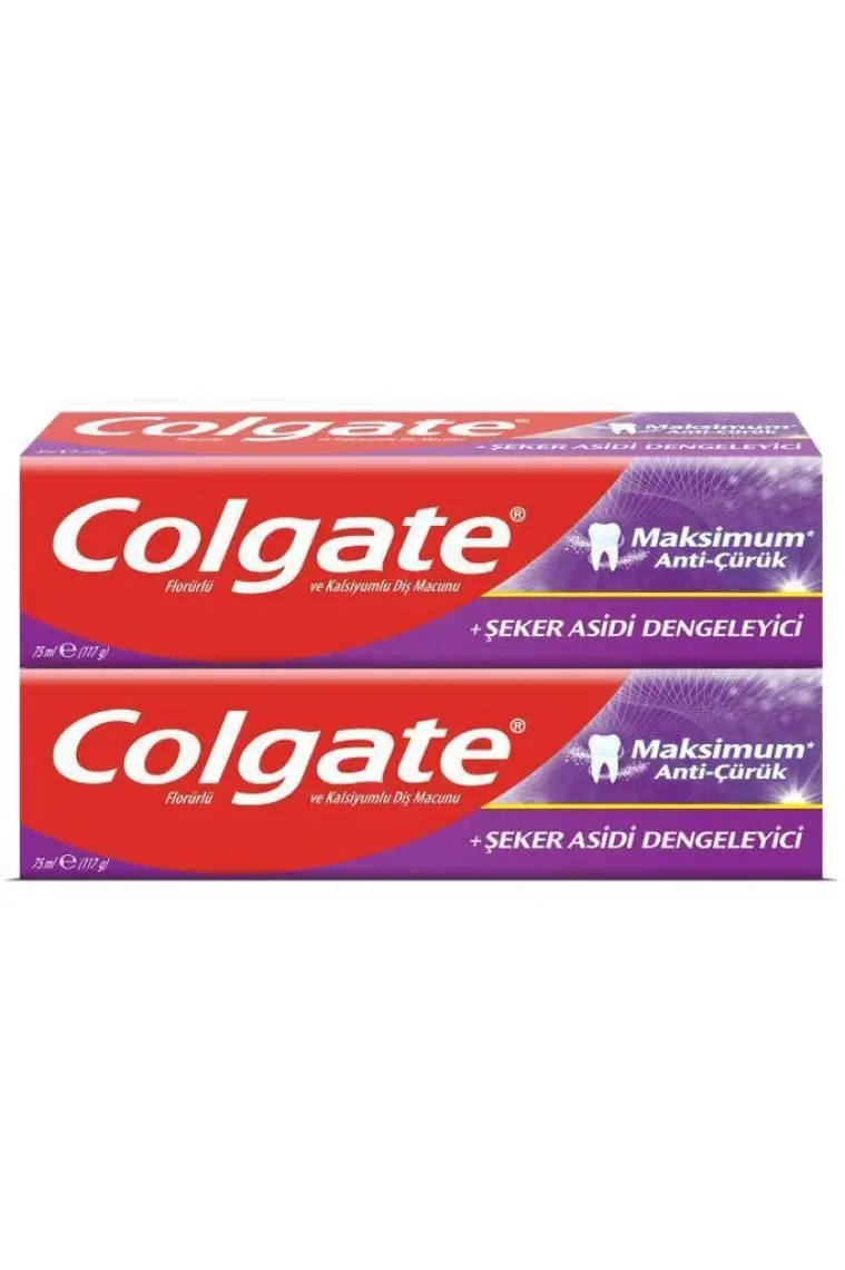 Colgate 2 Adet Maksimum Anti Çürük Diş Macunu 75 ml