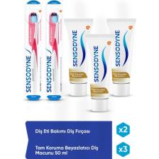 Sensodyne Diş Macunu 50ml x3+ Diş Eti Bakımı Fırça Yumuşak x2