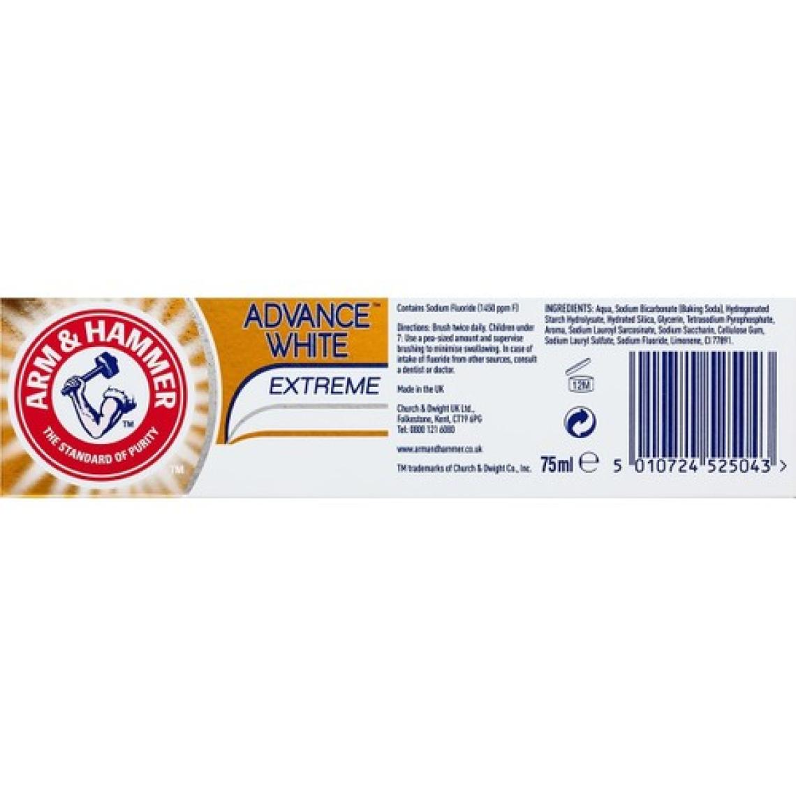 Arm &amp; Hammer Advance White Extreme Yoğun Beyazlatıcı 75 ml Diş Macunu
