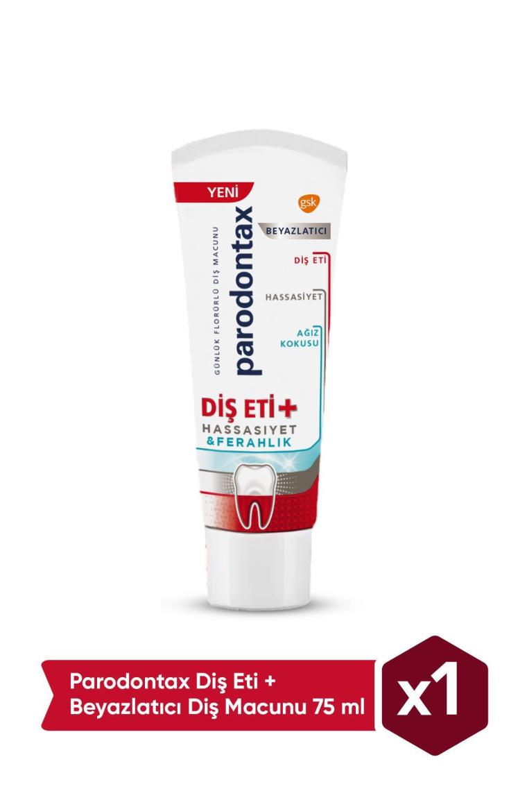 Parodontax Diş Eti + Hassasiyet ve Ferahlık Beyazlatıcı Diş Macunu 75 ml