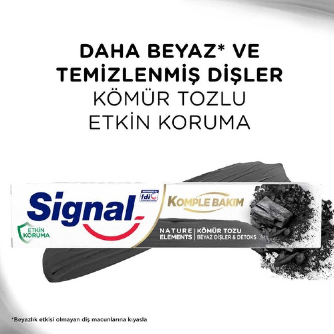 Signal Nature Elements Carbon & Detox Kömür Tozu 75 ml Diş Macunu