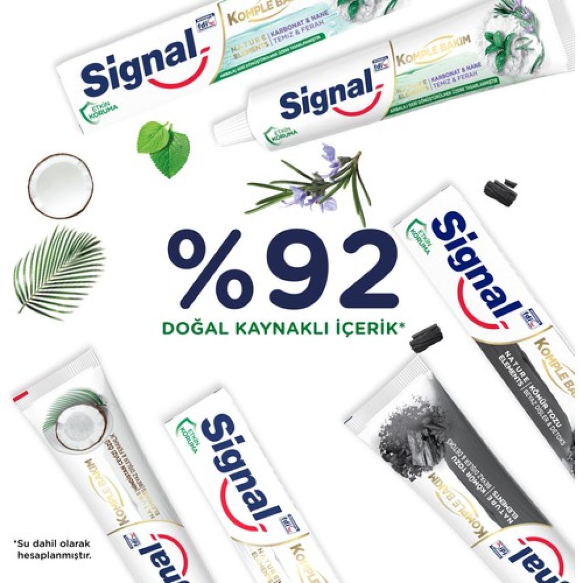 Signal Nature Elements Carbon & Detox Kömür Tozu 75 ml Diş Macunu