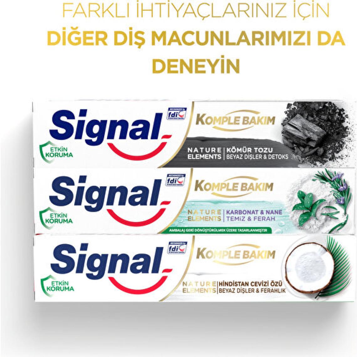 Signal Nature Elements Carbon & Detox Kömür Tozu 75 ml Diş Macunu