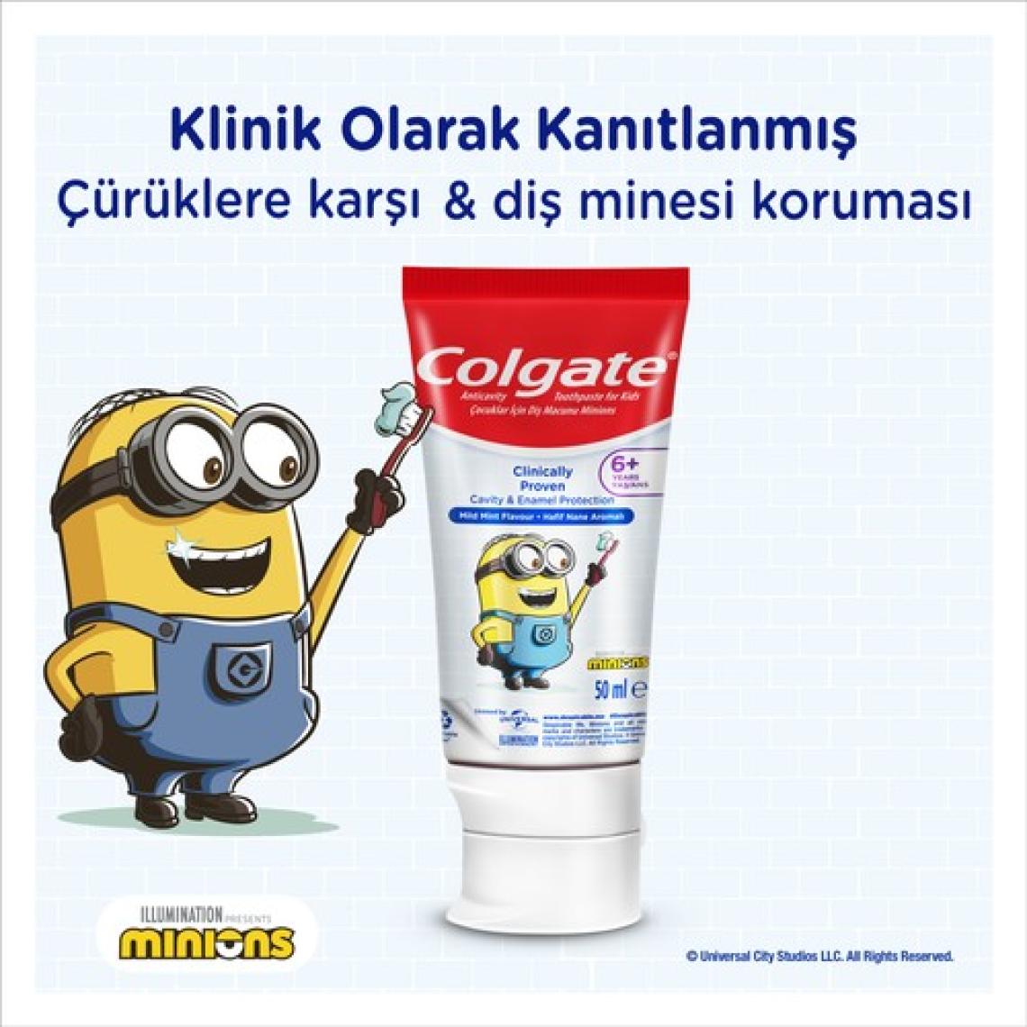 Colgate Minions 6 Yaş+ Çürüklere Karşı Etkili Çocuk Diş Macunu 50 ml