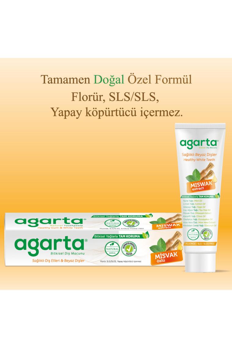 Doğal Misvak Özlü Florürsüz Diş Macunu 100 ml (3 adet)