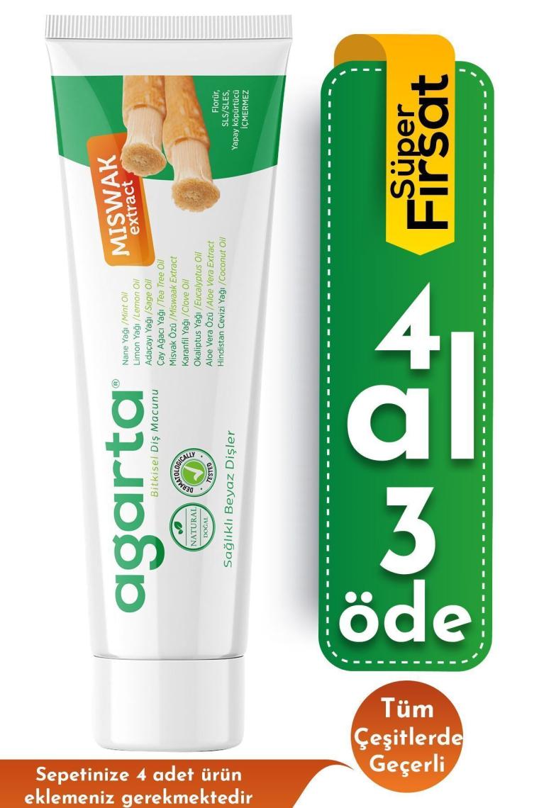 Doğal Misvak Özlü Florürsüz Beyazlatıcı Diş Macunu 100 Ml/130 gr