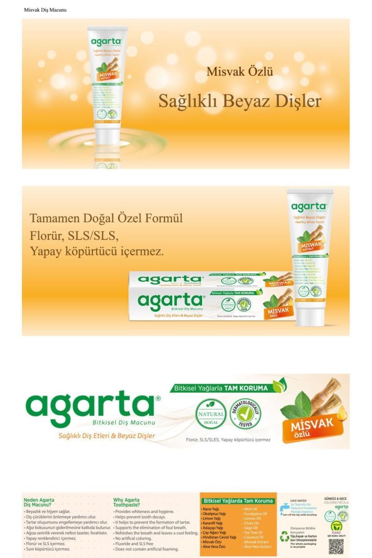 Doğal Misvak Özlü Florürsüz Beyazlatıcı Diş Macunu 100 Ml/130 gr