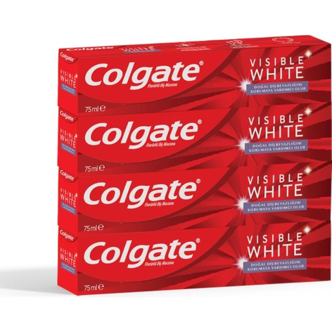 Colgate Visible White Maksimum Beyazlık Diş Macunu 75 ml x 4 Adet