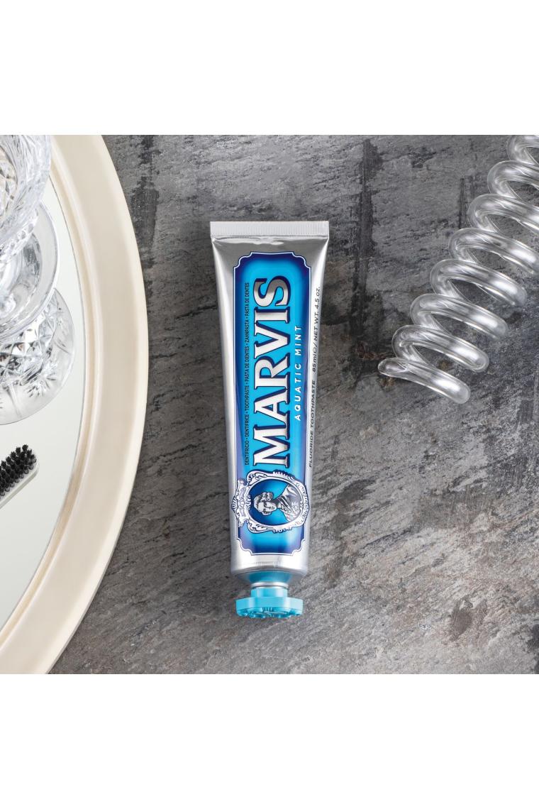 Marvis Beyazlatıcı Diş Macunu - Xylitol ile Plak ve Çürük Önleyici, 85 ml, Nane Aromalı, Ferah Nefes İçin
