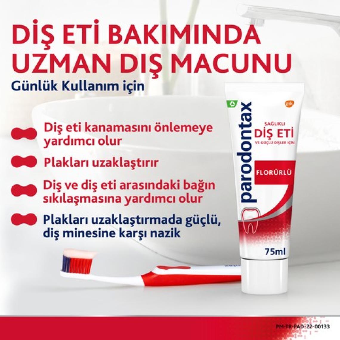 Parodontax Florürlü Diş Macunu 75 ml x 2 Adet