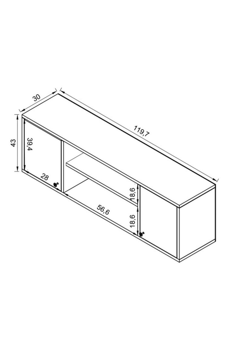 Remaks Merano 120  cm  Mutfak Düzenleyici Erzak Dolabı Beyaz