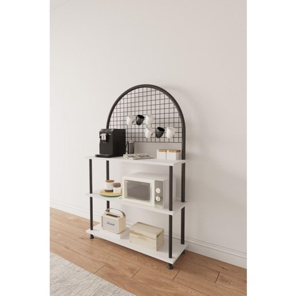 Mobitopya Çevir Kur Beyaz Çok Amaçlı Kahve Köşesi Dolabı, , Mutfak Düzenleyici 71*136*35