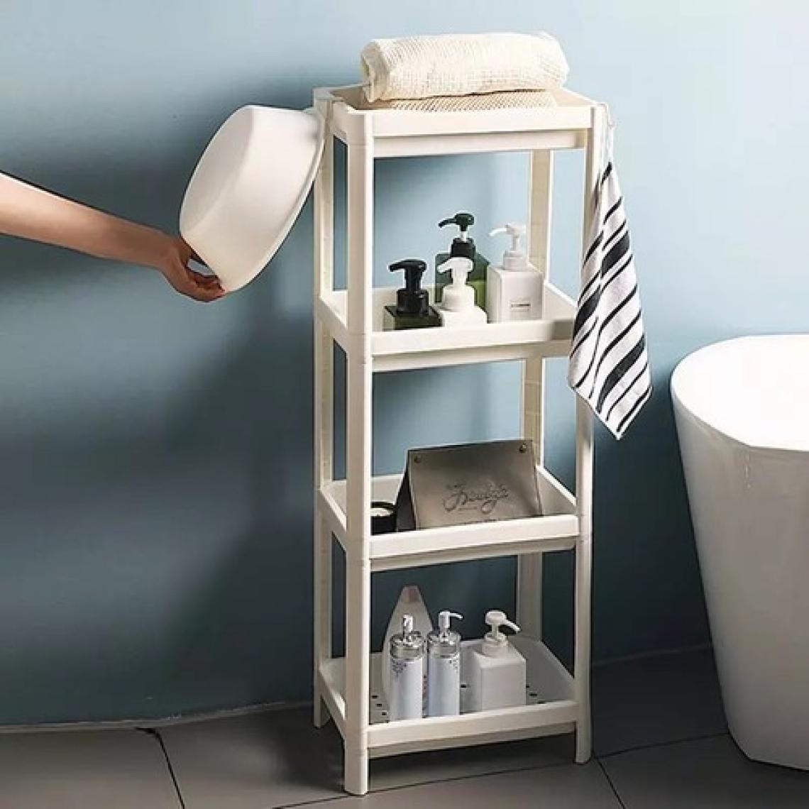Frapan Home 4 Katlı Plastik Raf Ünitesi Mutfak Rafı Banyo Rafı Banyo Düzenleyici Organizer