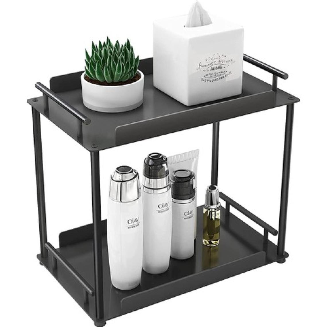 Decorelax Metal Alaşım İki Katlı Mutfak ve Banyo Tezgah Düzenleyici Raf – Ayaklı, Modern ve Çok Amaçlı Tasarım