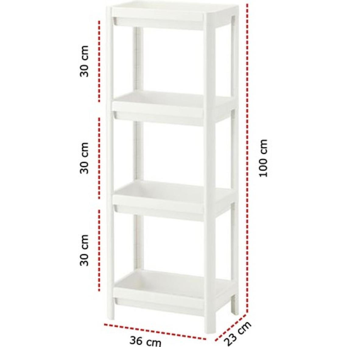Frapan Home 4 Katlı Plastik Raf Ünitesi Mutfak Rafı Banyo Rafı Banyo Düzenleyici Organizer