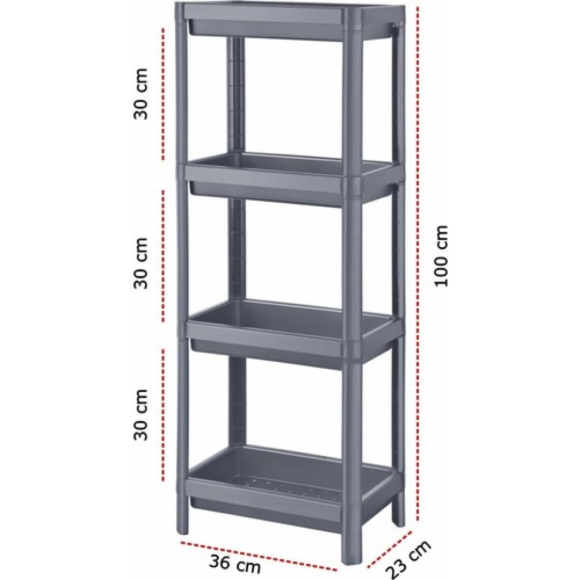 Frapan Home 4 Katlı Plastik Raf Ünitesi Mutfak Rafı Banyo Rafı Banyo Düzenleyici Organizer