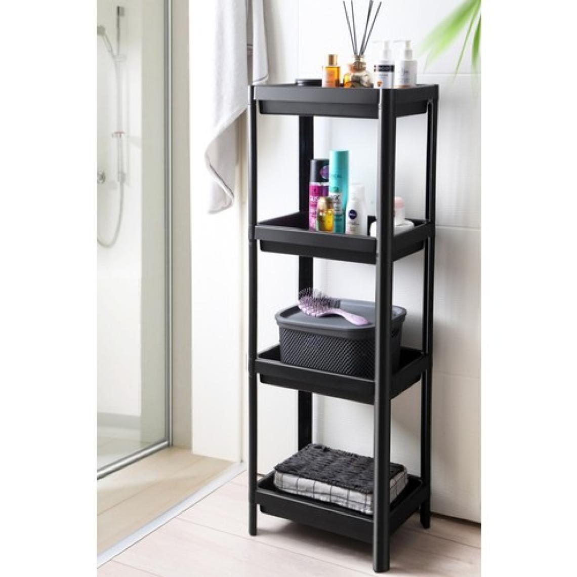 Frapan Home 4 Katlı Plastik Raf Ünitesi Mutfak Rafı Banyo Rafı Banyo Düzenleyici Organizer