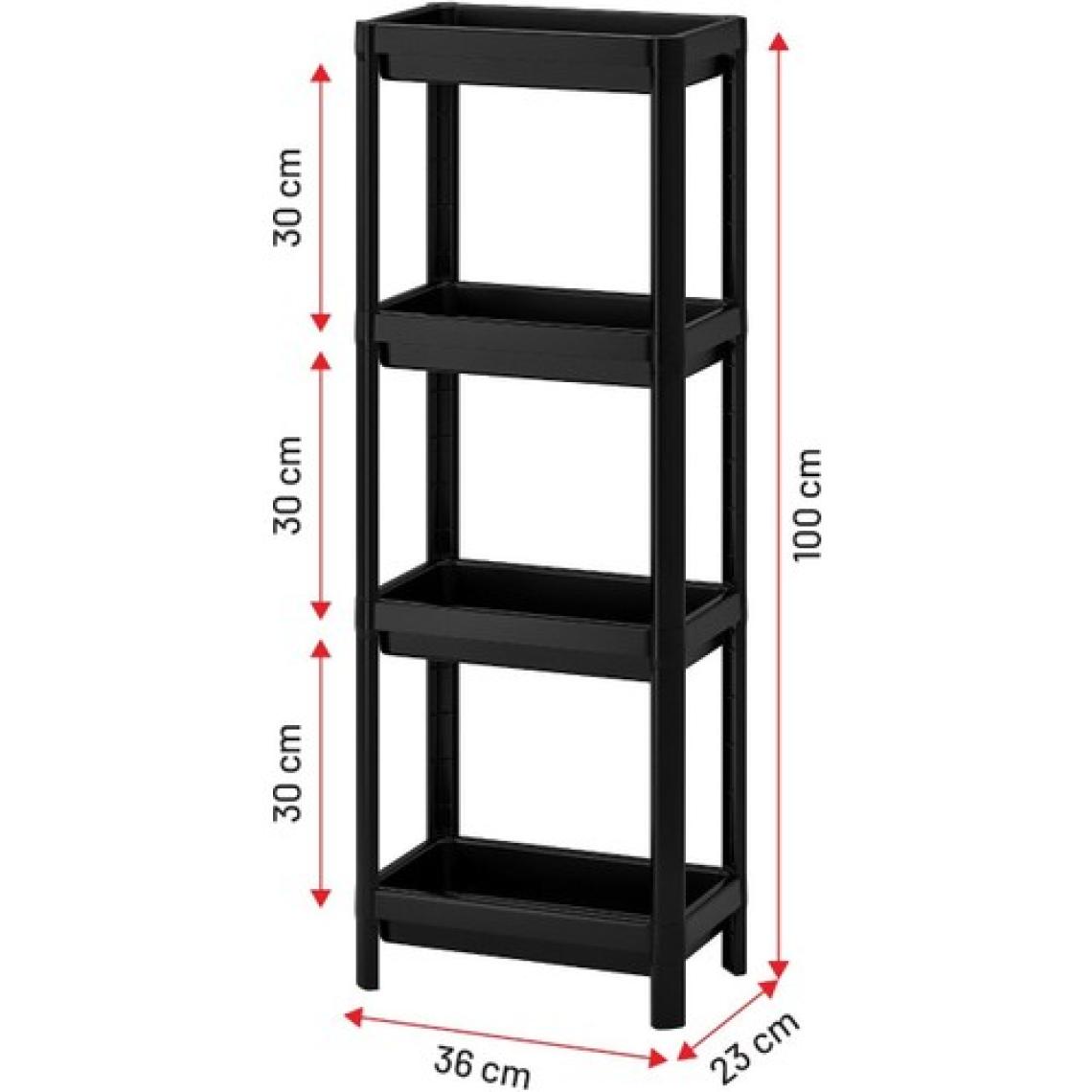 Frapan Home 4 Katlı Plastik Raf Ünitesi Mutfak Rafı Banyo Rafı Banyo Düzenleyici Organizer
