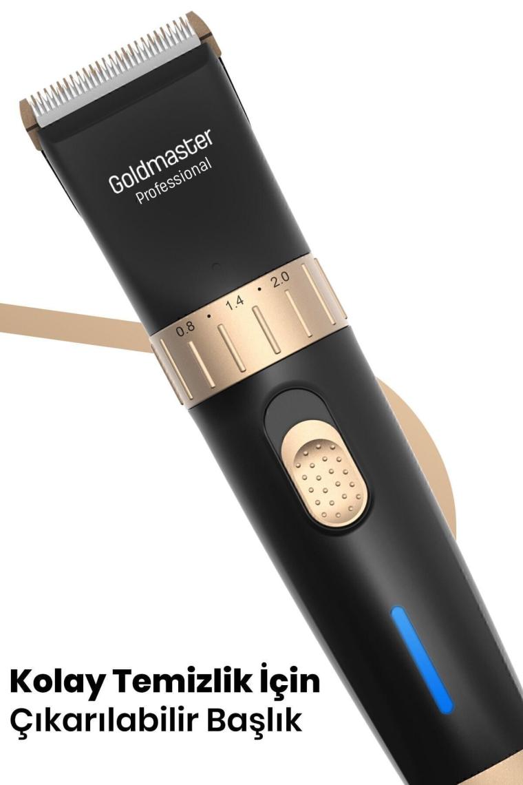 Goldmaster Kırpık 10 In 1 Ayarlanabilir Şarjlı Kedi Köpek Tıraş Makinesi Pet Evcil Hayvan Tüy Kesme Aparatlı