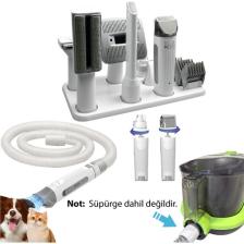 Kochler Profesyonel Kedi Köpek Hayvan Tüy Bakım Seti -Şarjlı Tıraş ve Süpürge Bağlantılı