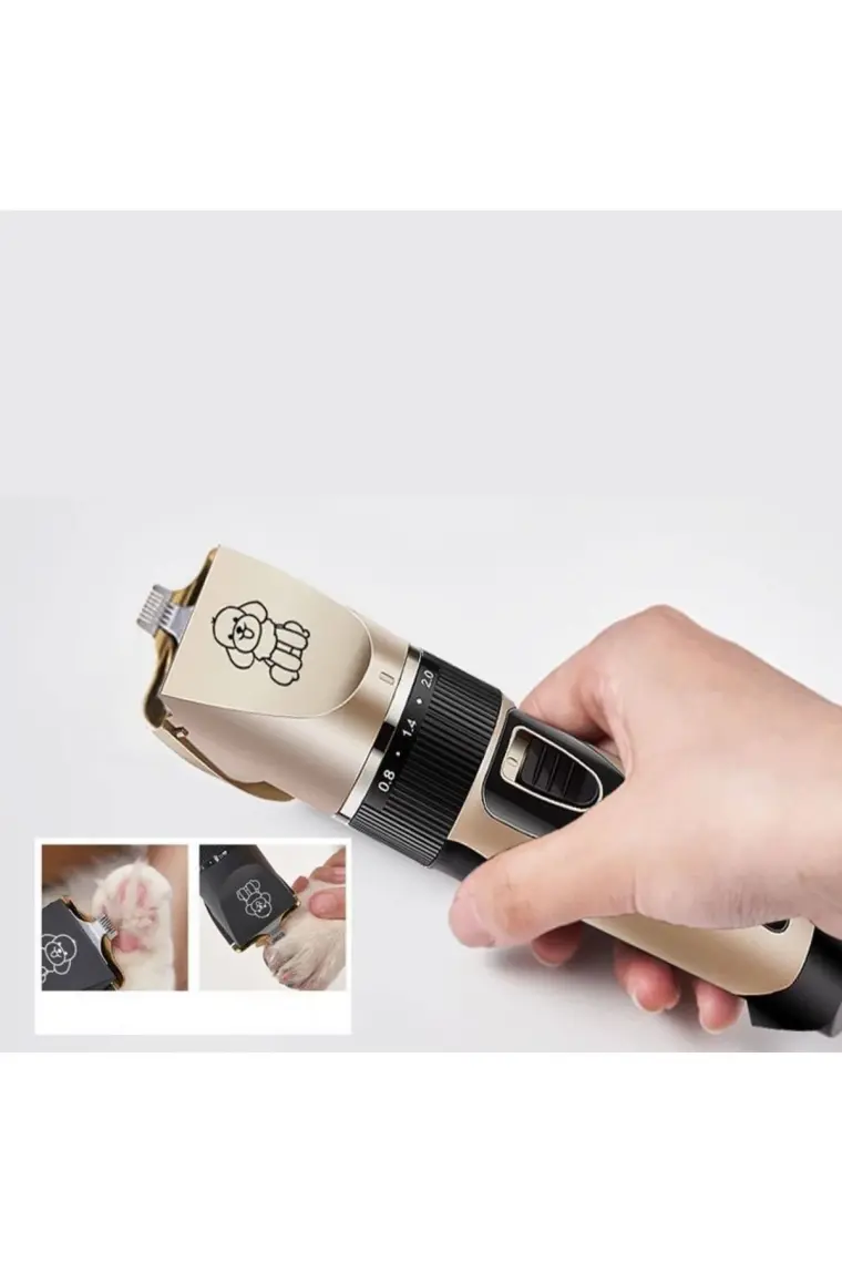 Emtu Life C5 Kırpık 10 In 1 Ayarlanabilir Şarjlı Kedi Köpek Tıraş Makinesi Pet Evcil Hayvan Tüy Kesme Aparatlı