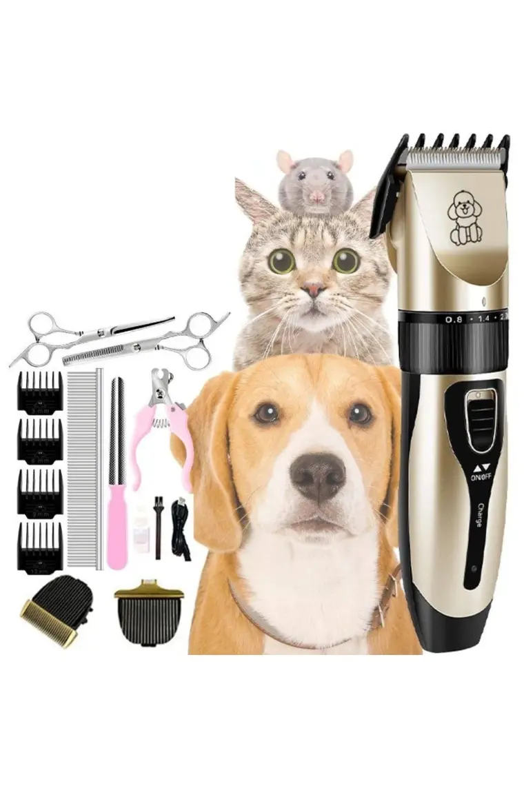Emtu Life C5 Kırpık 10 In 1 Ayarlanabilir Şarjlı Kedi Köpek Tıraş Makinesi Pet Evcil Hayvan Tüy Kesme Aparatlı