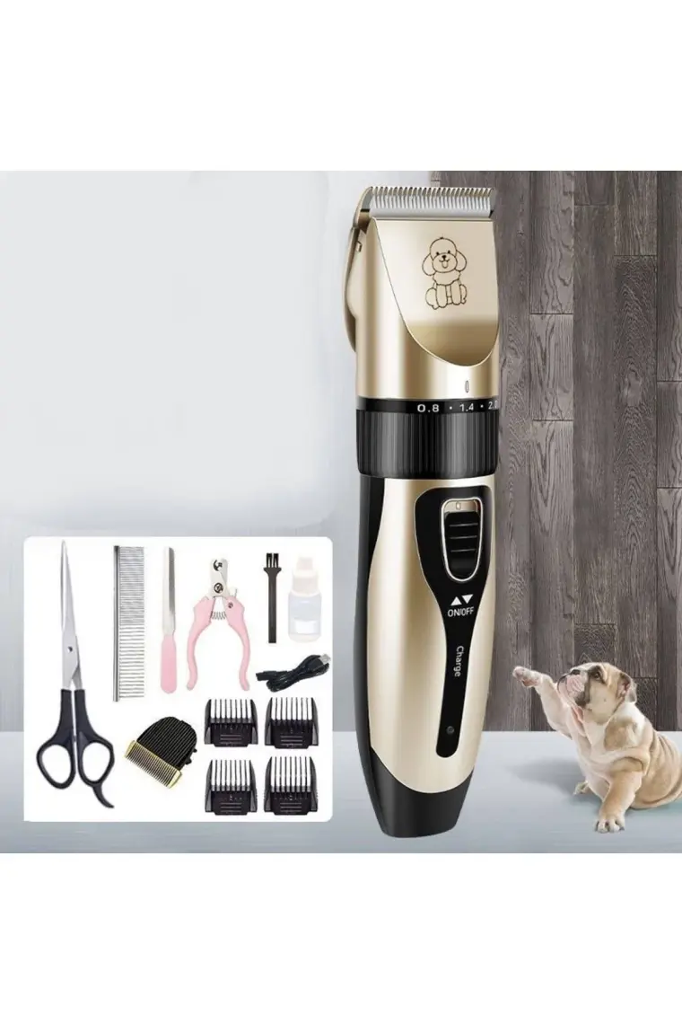 Emtu Life C5 Kırpık 10 In 1 Ayarlanabilir Şarjlı Kedi Köpek Tıraş Makinesi Pet Evcil Hayvan Tüy Kesme Aparatlı