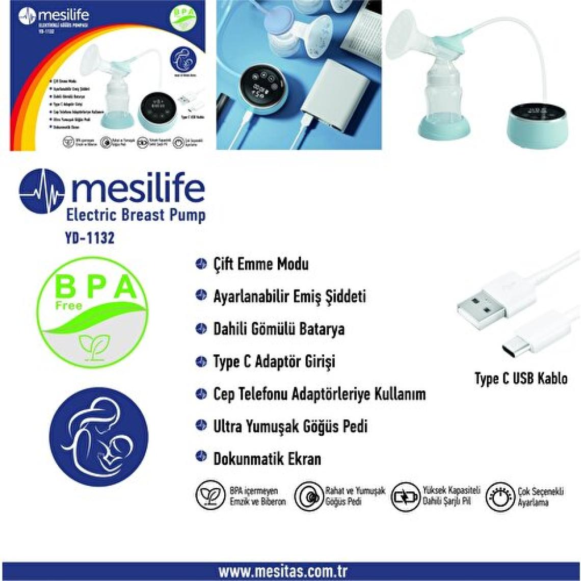Mesilife YD-1132 Elektrikli Göğüs Süt Pompası