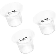 Bebebao Göğüs Pompası Kalkanı Silikon Flanş Küçültücü 17-18-19 mm 3'lü Set  (P1 - Ekpress Model Uyumlu)