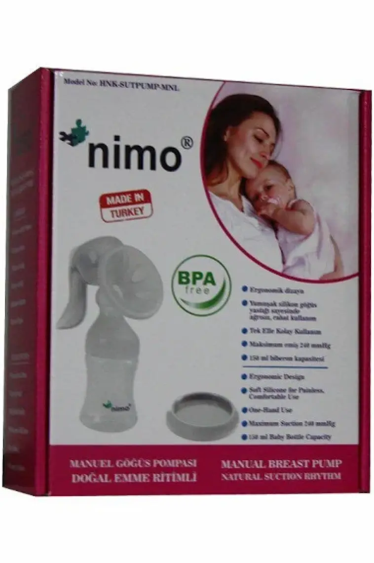 Nimo Nimo Manuel Süt Pompası Doğal Emme Ritimli