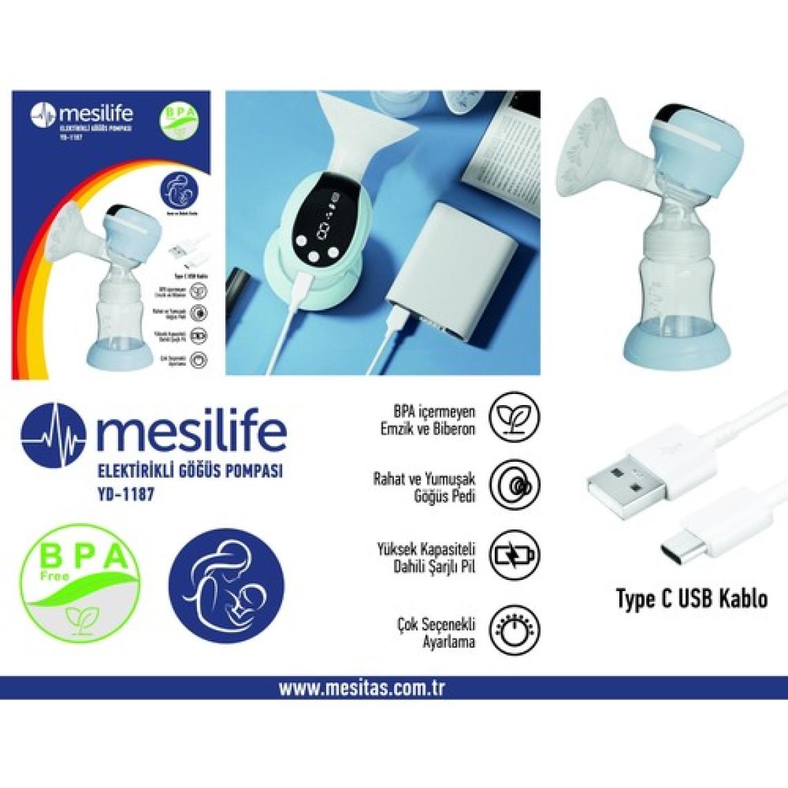 Mesilife YD-1187 Elektrikli Göğüs Süt Pompası