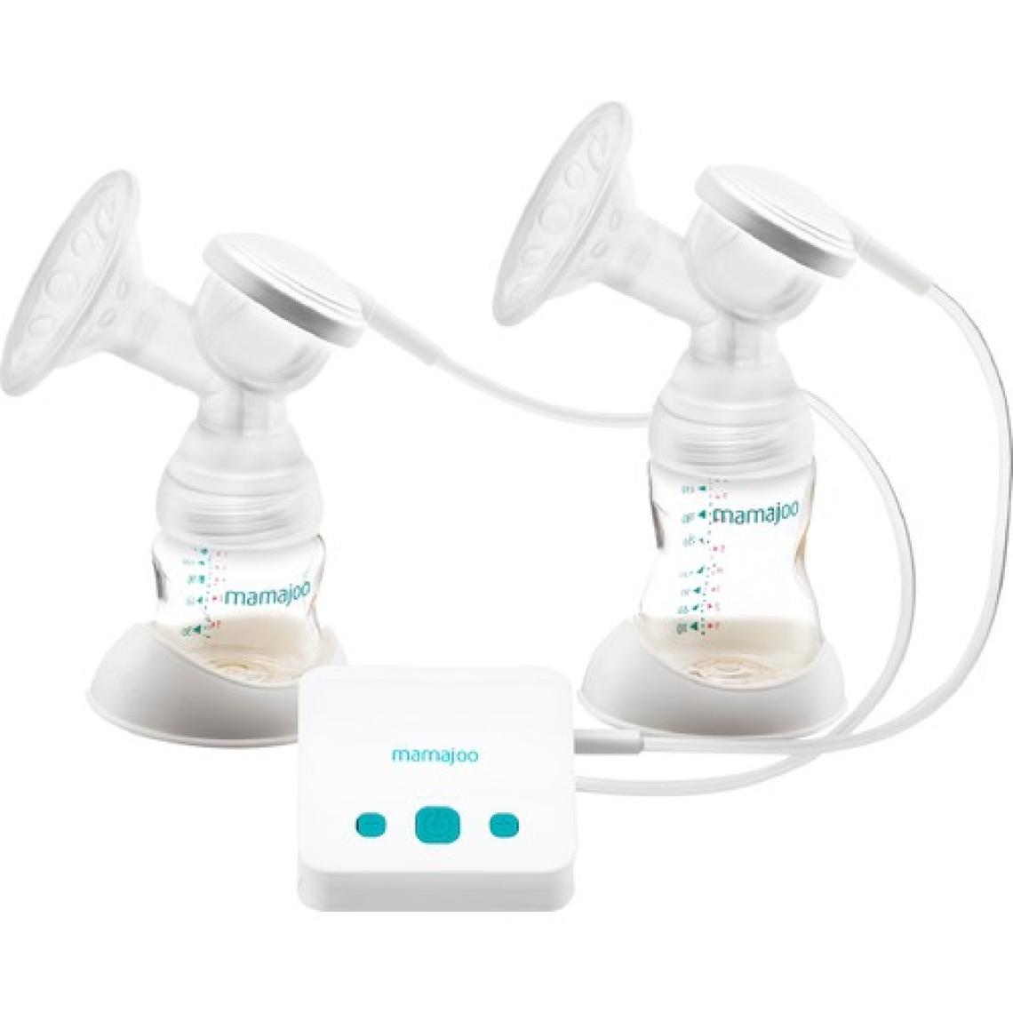 Mamajoo Elektronik Çiftli Göğüs Pompası 250 ml | 20 Kademe Ayarı, USBli, Hafif, Biberon ve Saklama Kabı Uyumlu