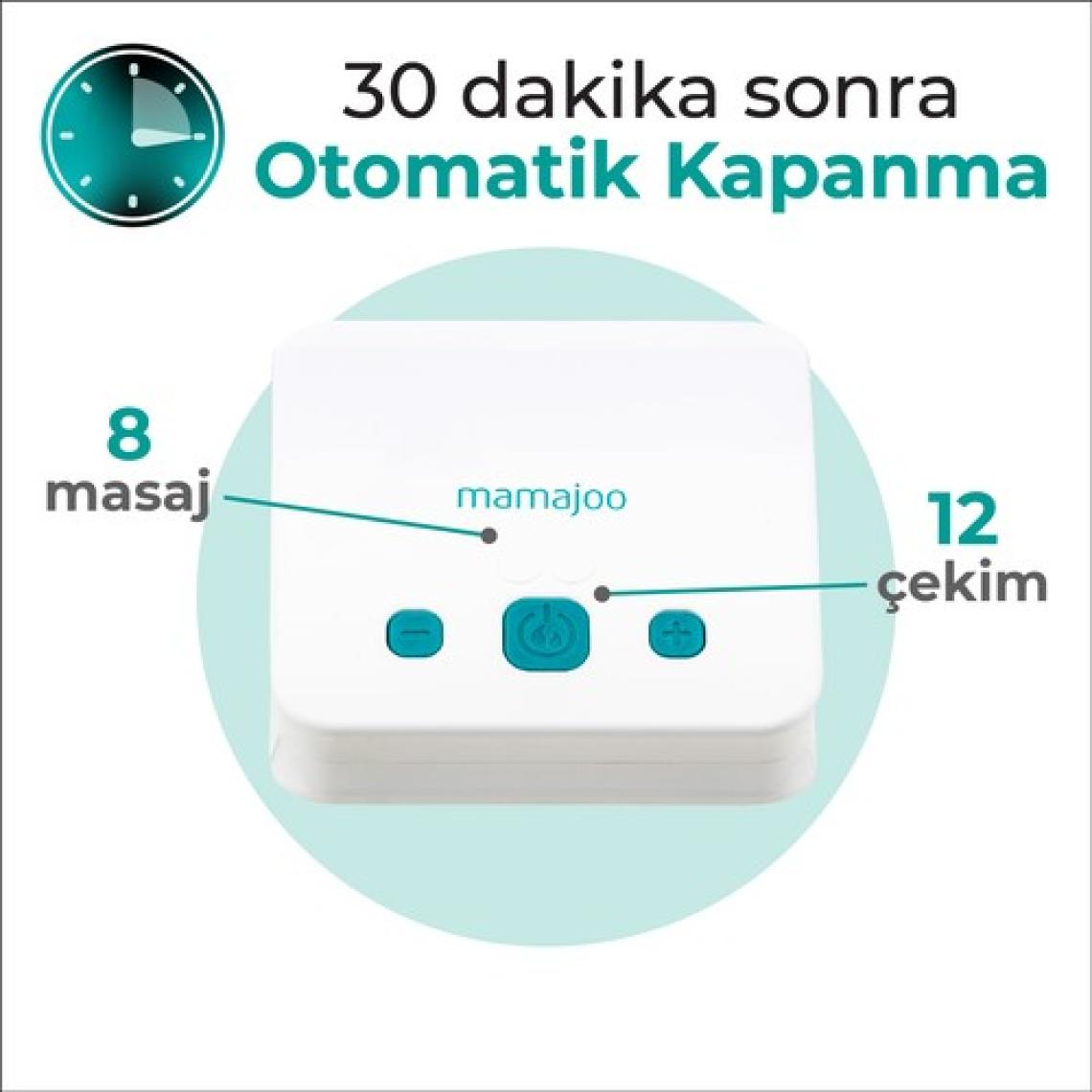 Mamajoo Elektronik Çiftli Göğüs Pompası 250 ml | 20 Kademe Ayarı, USBli, Hafif, Biberon ve Saklama Kabı Uyumlu