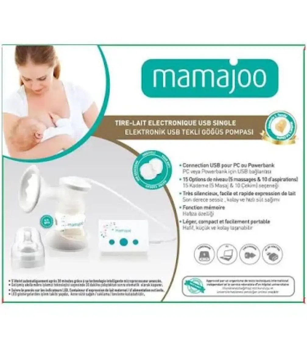 Mamajoo Elektronik USB Tekli Göğüs Pompası