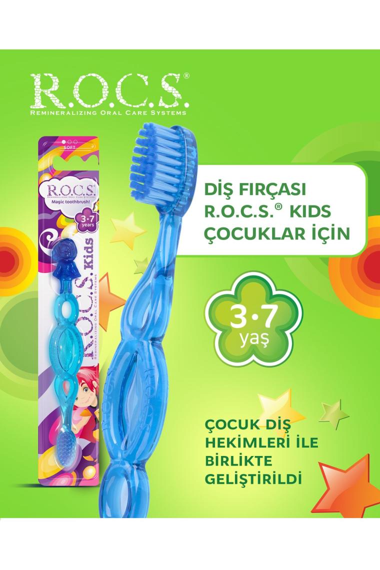 R.O.C.S. Kids Çocuklar Için Diş Fırçası 3-7 Yaş Sarı
