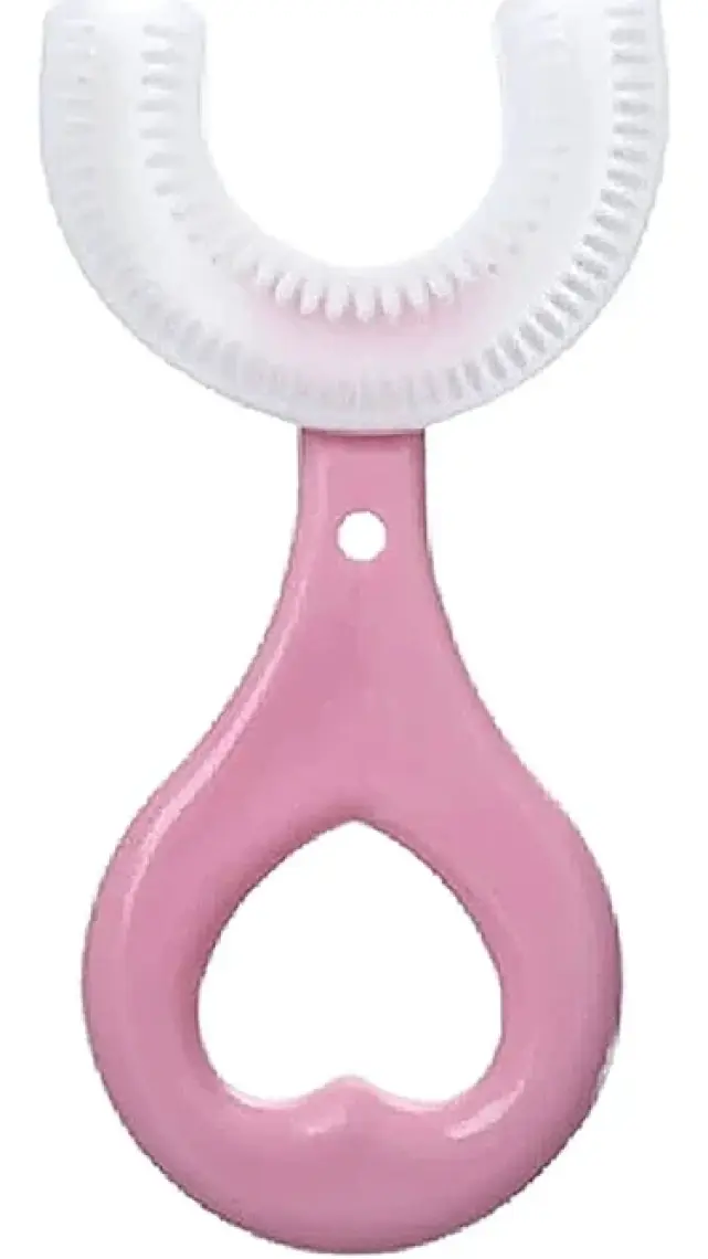 Mas Lord U Tipi Yeni Nesil Diş Fırçası - Pembe - Kalp Model 2-6 Yaş