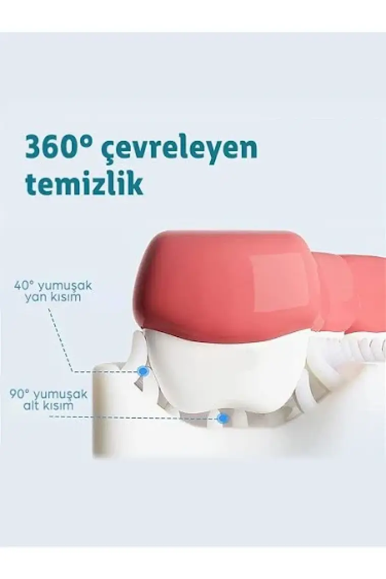 Mas Lord U Tipi Yeni Nesil Diş Fırçası - Pembe - Kalp Model 2-6 Yaş