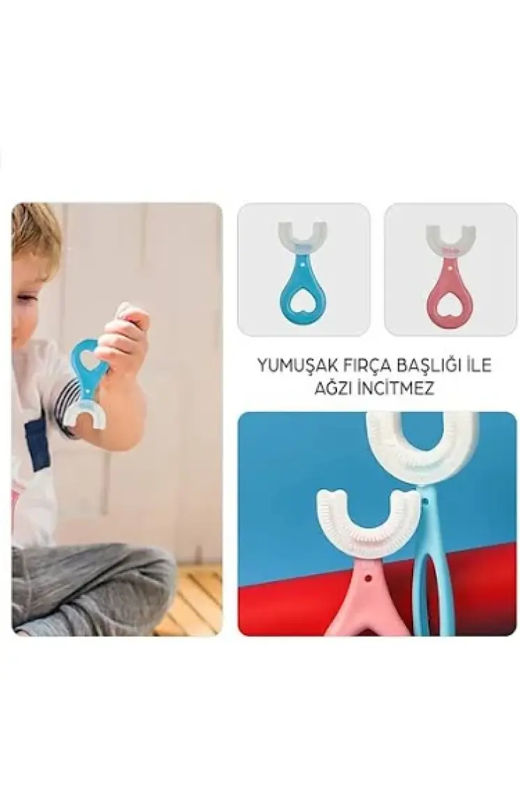 Mas Lord U Tipi Yeni Nesil Diş Fırçası - Pembe - Kalp Model 2-6 Yaş