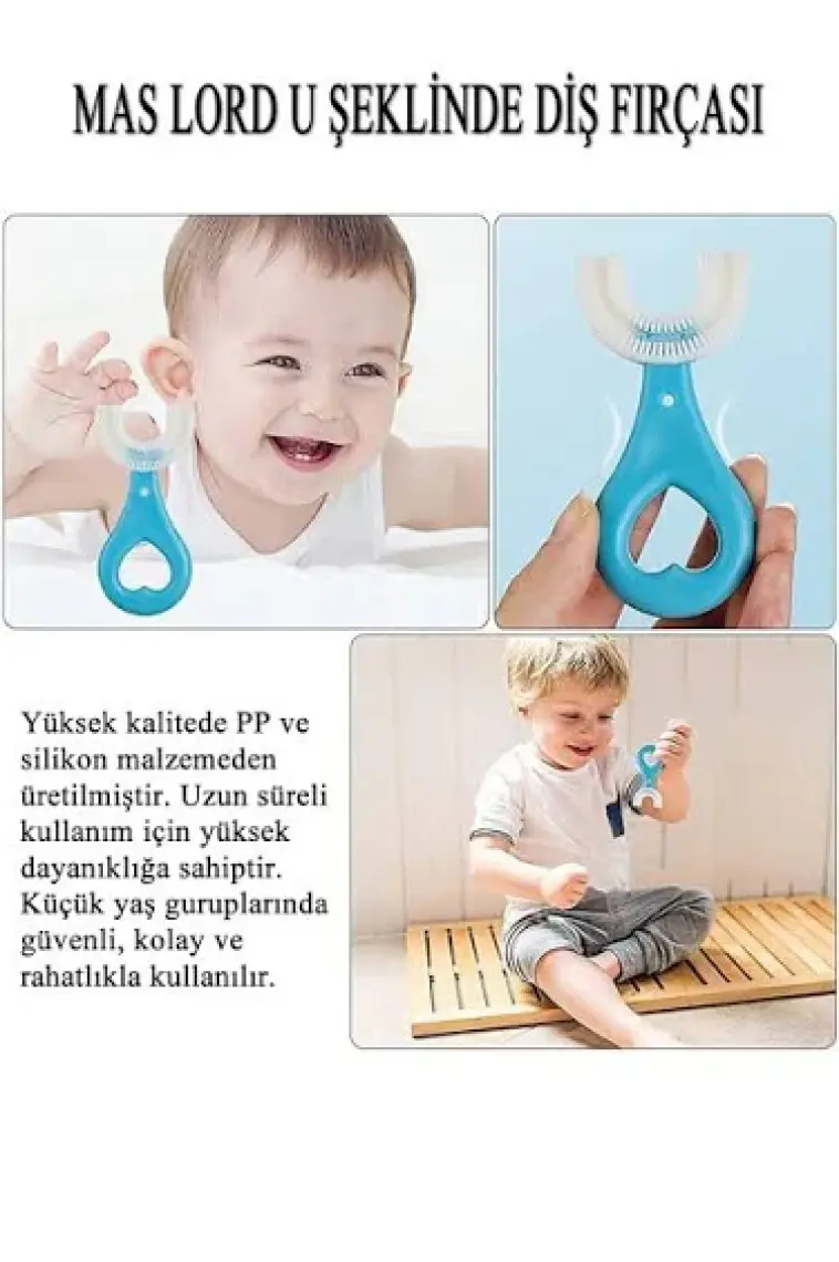 Mas Lord U Tipi Yeni Nesil Diş Fırçası - Pembe - Kalp Model 2-6 Yaş