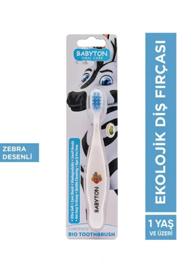 Babyton Bio Diş Fırçası Zebra